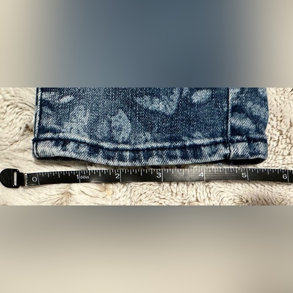 Merona Jeans Womens Size 4 Ankle Skinny Floral Print Blue Denim Jeans - Picture 6 of 11